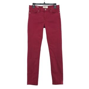 Lucky Brand Brooke Legging Skinny Low Rise Red Stretch Jeans Womens 6 28